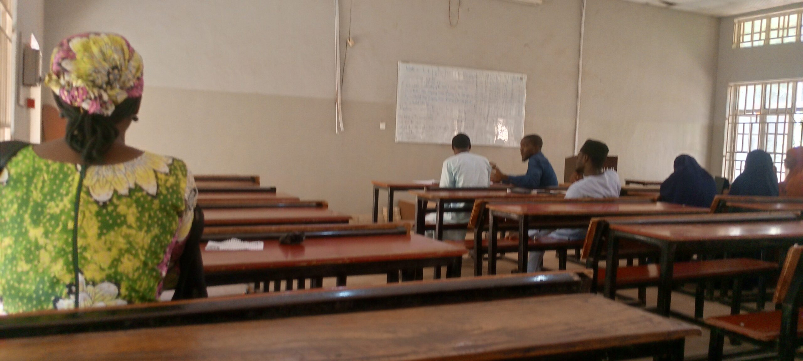 Nigerian classroom with students seated for study